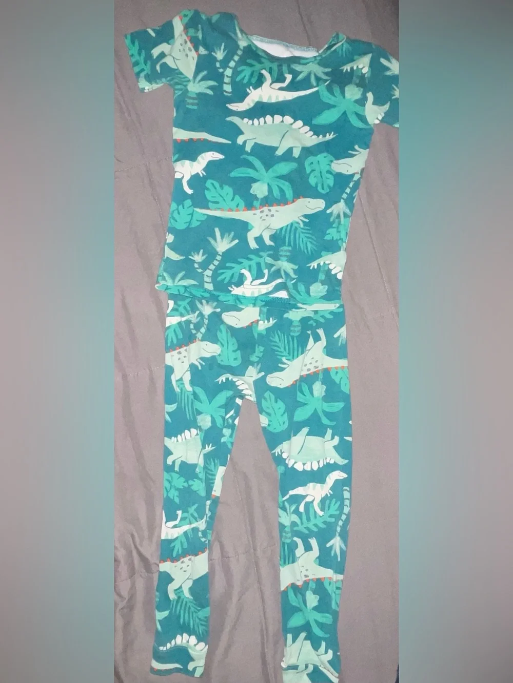 Carter's Teal and Mint Dinosaur Pajama Set